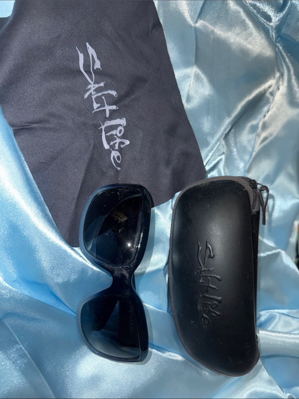 Salt Life Black Oversized Sunglasses with Case